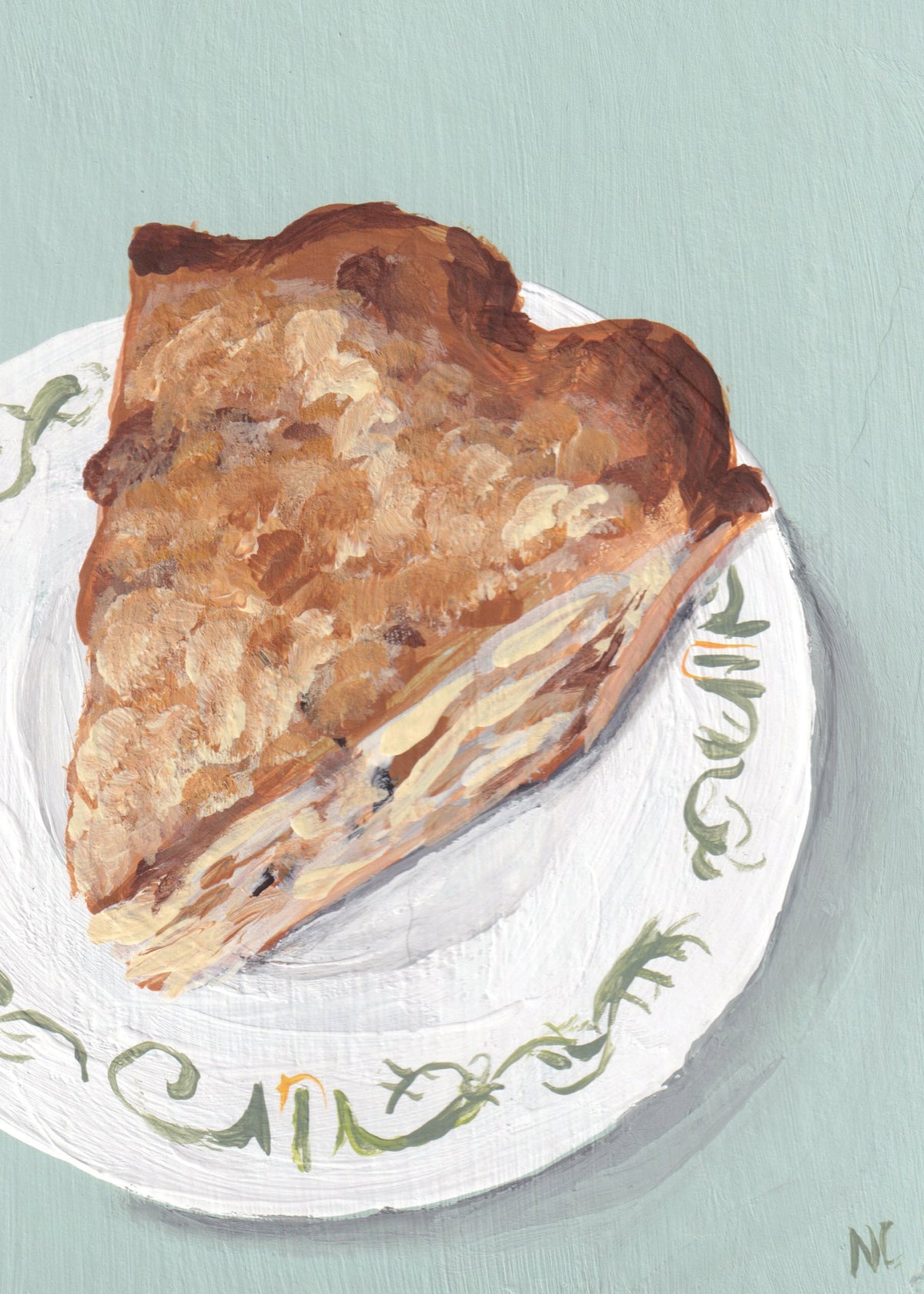 5x7 Print: Pie Apple Cumble