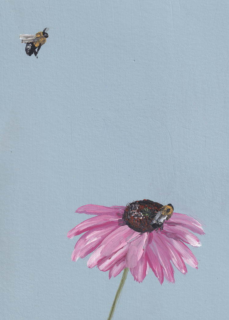 5x7 Print: Bees (Blue)