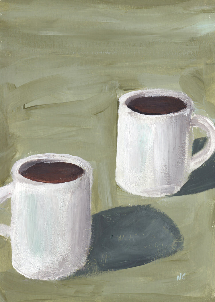 5x7 Print: Coffee Cups