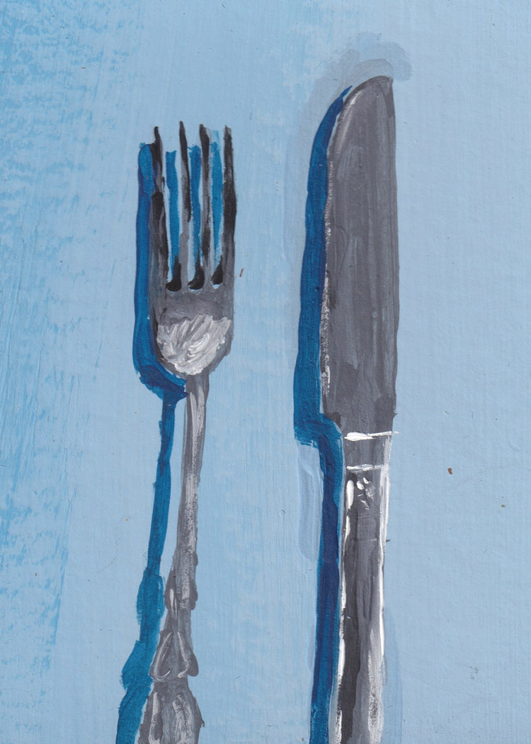 5x7 Print: Fork and Knife