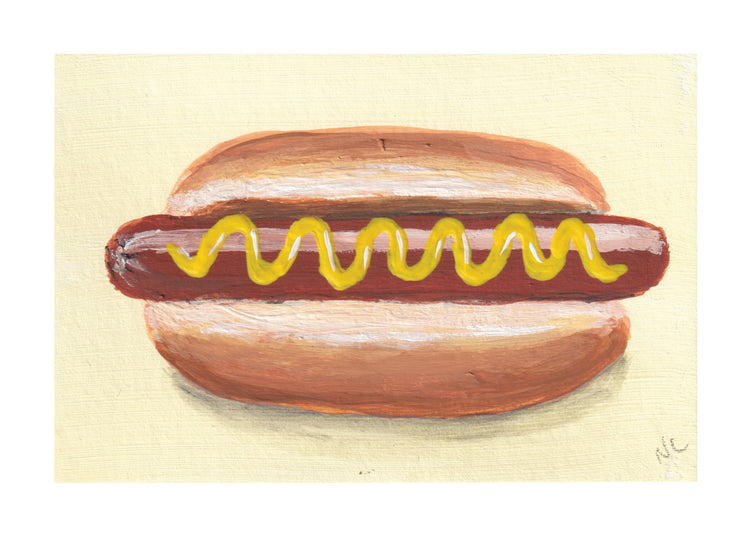 5x7 Print: Hotdog with Mustard