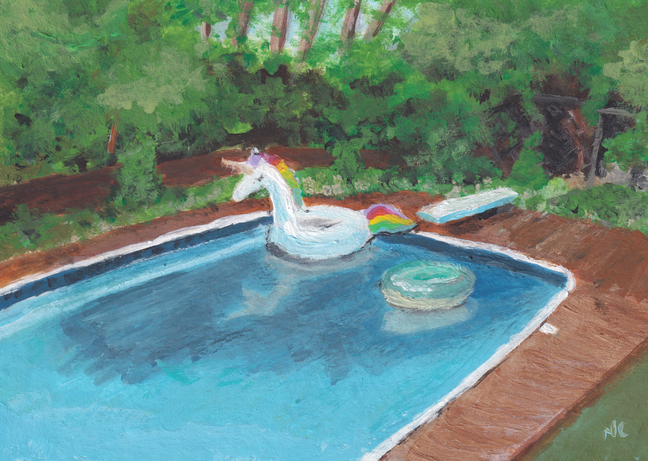 Print: Unicorn Float